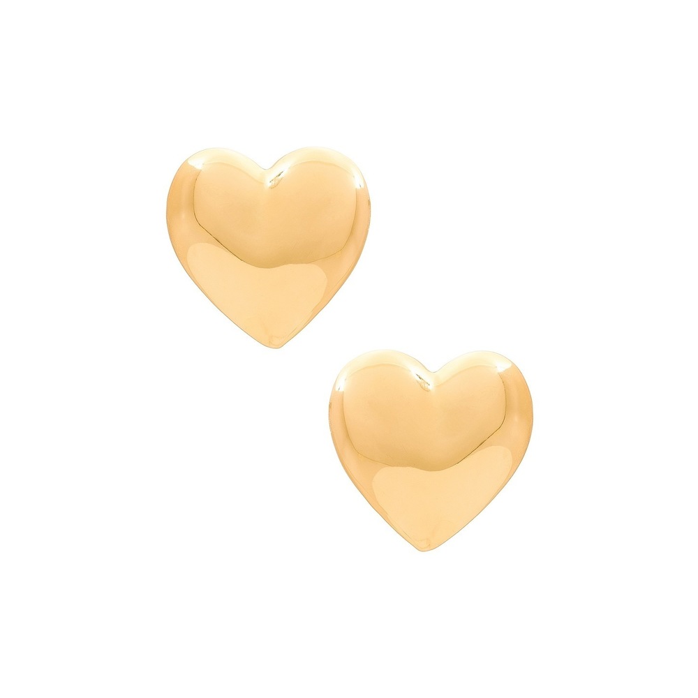 NEW Heaven Mayhem Amour Earrings in Gold hearts clip on